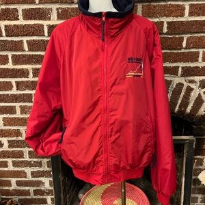VINTAGE "walmart" red fleece lined heavy coat